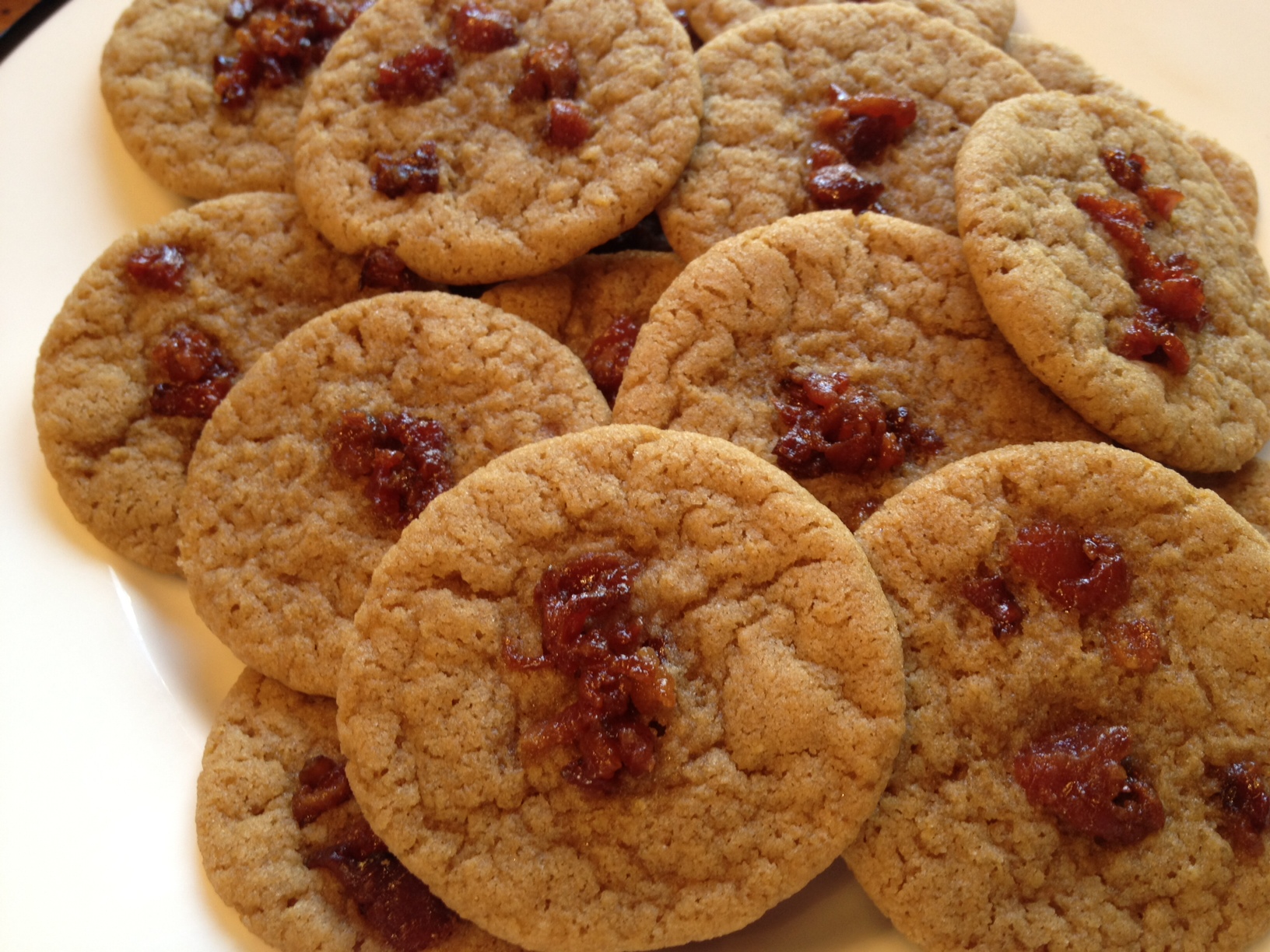 Maple Rum Cookies with Candied Bacon